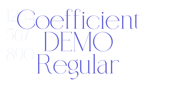 Coefficient DEMO Regular font free