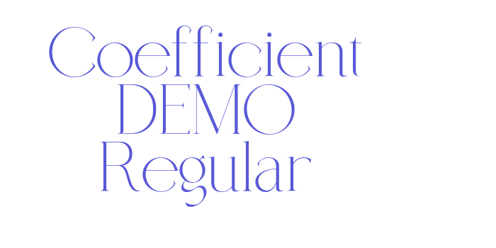 Coefficient DEMO Regular Font Download