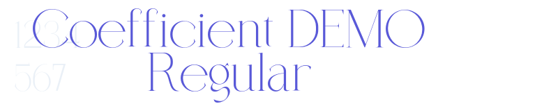 Coefficient DEMO Regular-related font