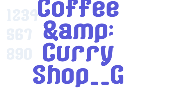 Coffee & Curry Shop__G font free