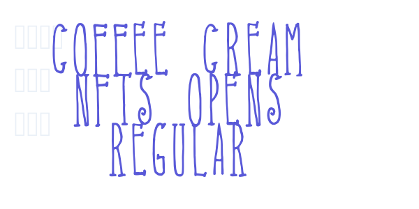 Coffee Cream Nfts Opens Regular font free