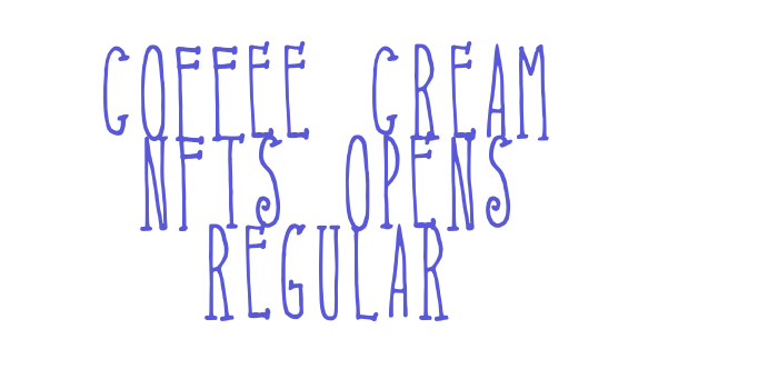 Coffee Cream Nfts Opens Regular Font Download