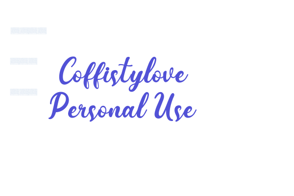 Coffistylove Personal Use