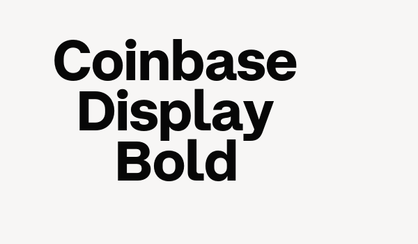 Coinbase Display Bold Font