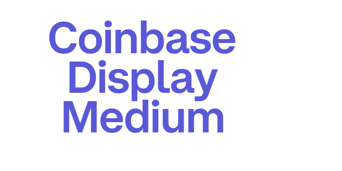 Coinbase Display Medium Font Download