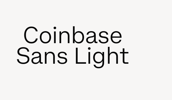 Coinbase Sans Light Font