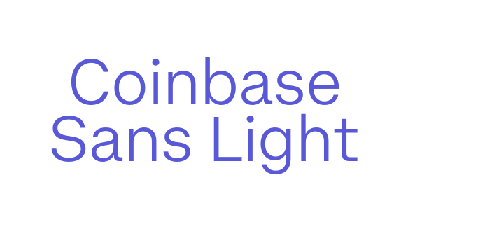 Coinbase Sans Light Font Download