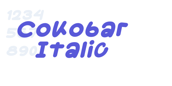 Cokobar Italic font free