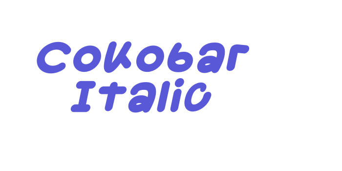 Cokobar Italic Font Download