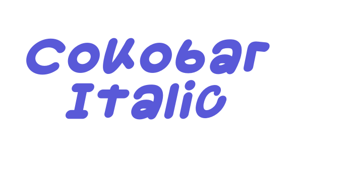 Cokobar Italic Font