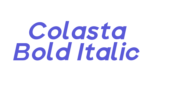 Colasta Bold Italic Font Download