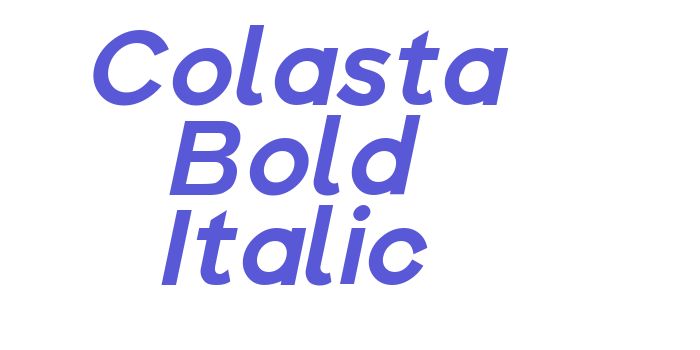 Colasta Bold Italic Font