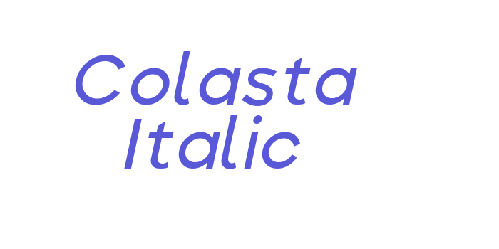 Colasta Italic Font