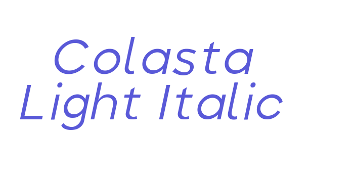 Colasta Light Italic Font