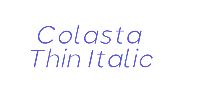 Colasta Thin Italic Font Download