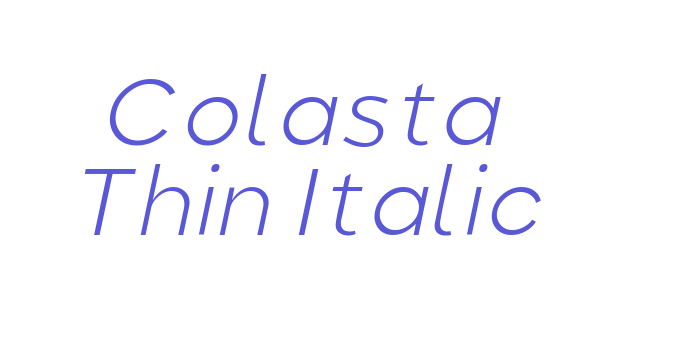 Colasta Thin Italic Font