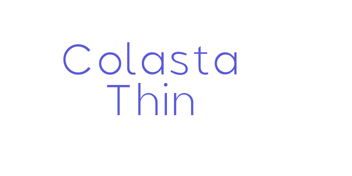 Colasta Thin Font Download