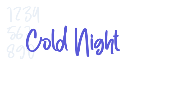 Cold Night font free