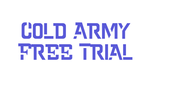 Cold Army Free Trial Font Download