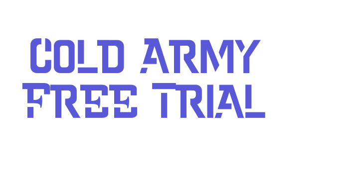 Cold Army Free Trial Font