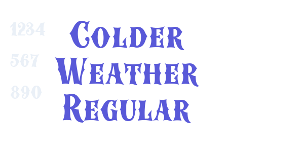 Colder Weather Regular font free