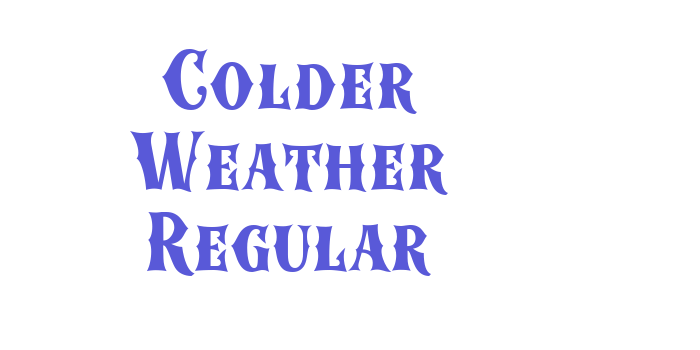 Colder Weather Regular Font Download