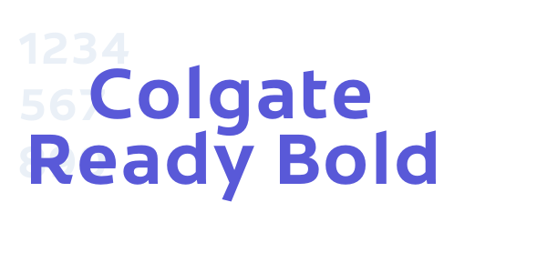 Colgate Ready Bold font free