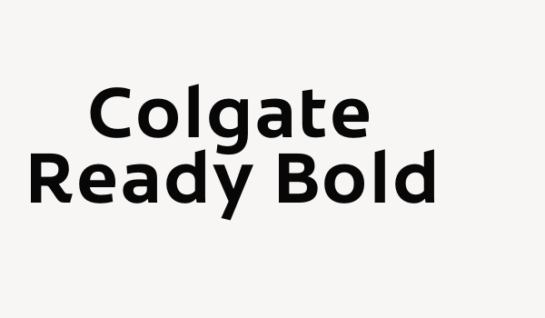 Colgate Ready Bold Font