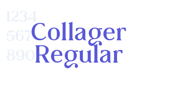 Collager Regular font free