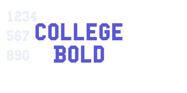 College Bold font free