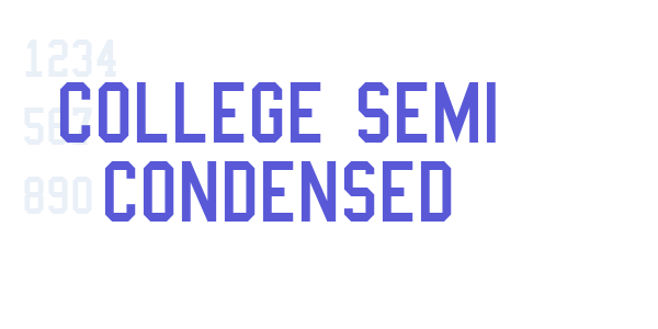 College Semi condensed font free