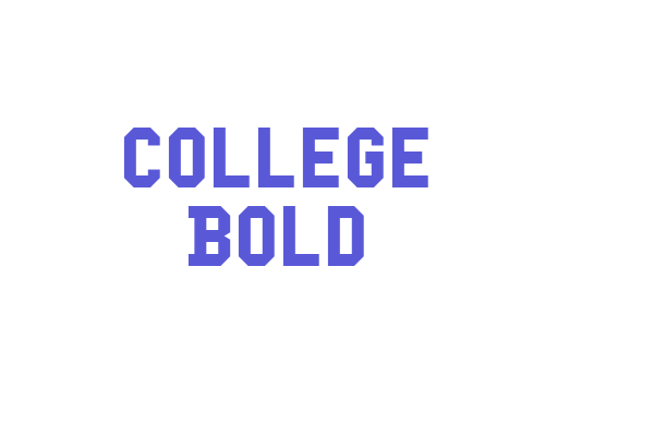 College Bold Font