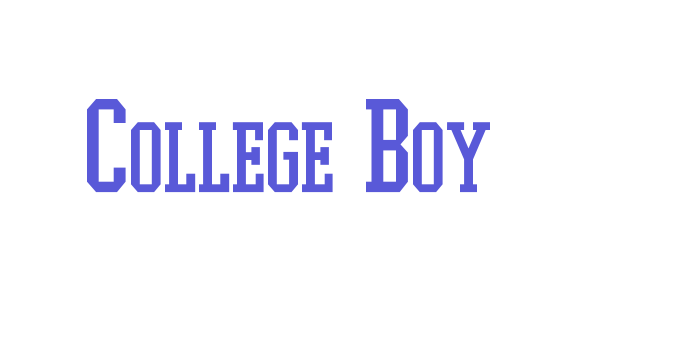 College Boy Font