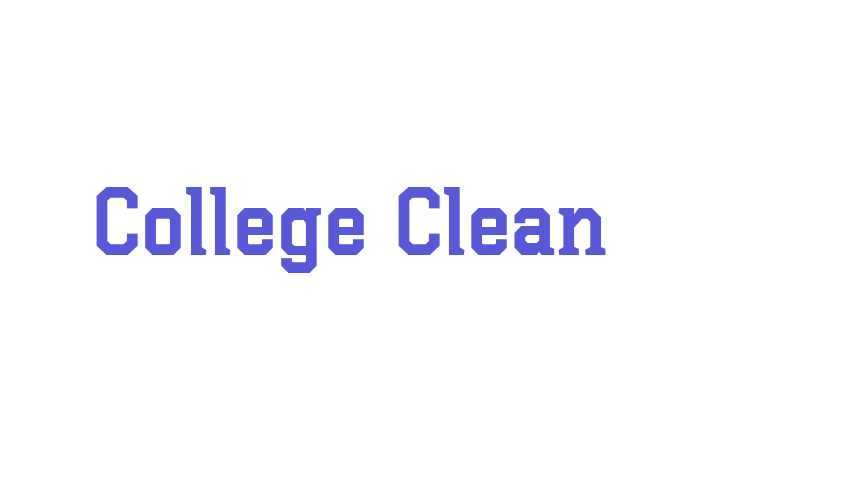 College Clean Font