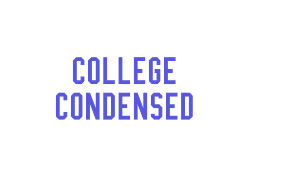 College Condensed Font