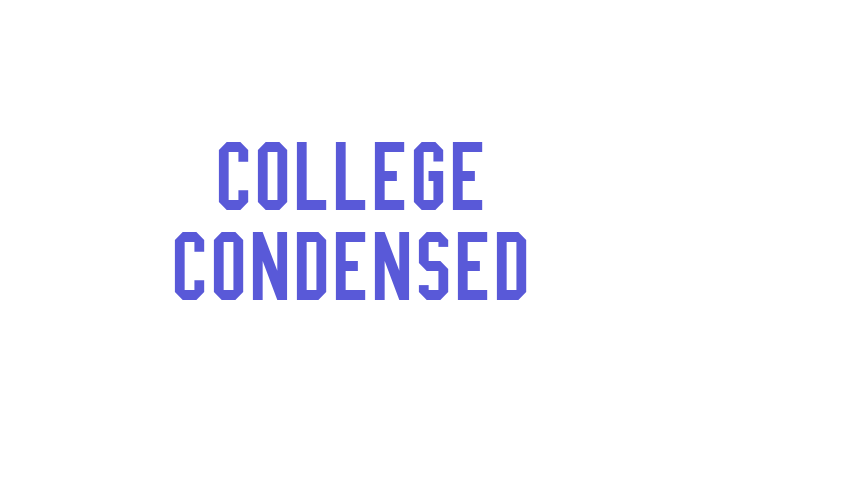 College Condensed Font