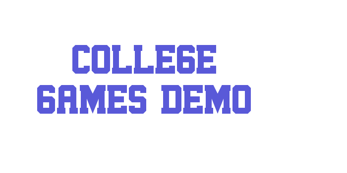 College Games Demo Font Download