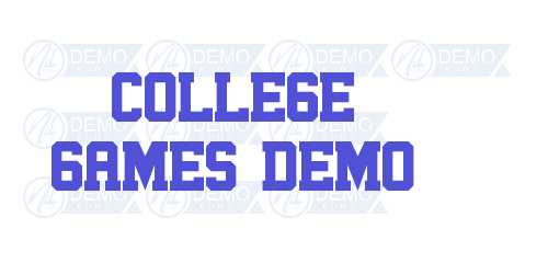 College Games Demo-font-download