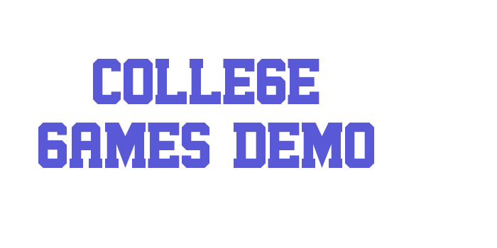 College Games Demo Font