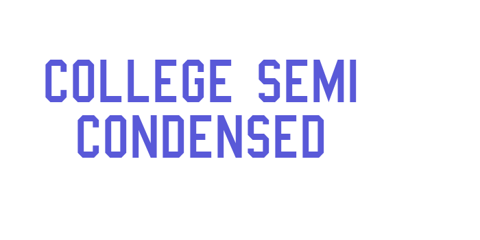 College Semi condensed Font Download