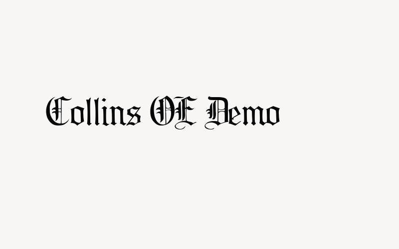 Collins OE Demo Font