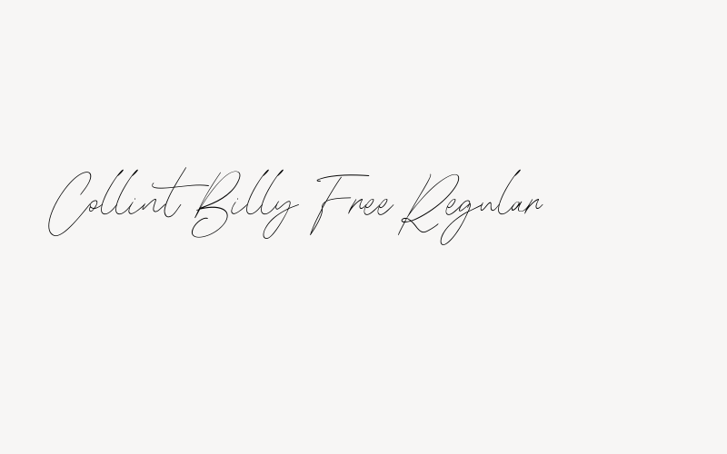 Collint Billy Free Regular Font