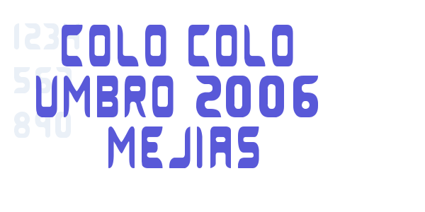 Colo Colo Umbro 2006 (MEJIAS) font