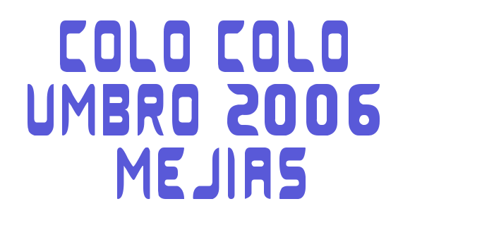 Colo Colo Umbro 2006 (MEJIAS) Font