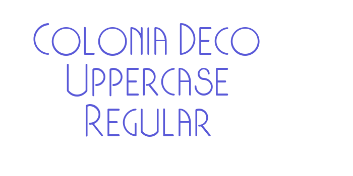 Colonia Deco Uppercase Regular Font Download