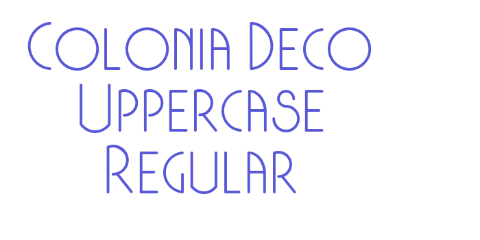 Colonia Deco Uppercase Regular Font