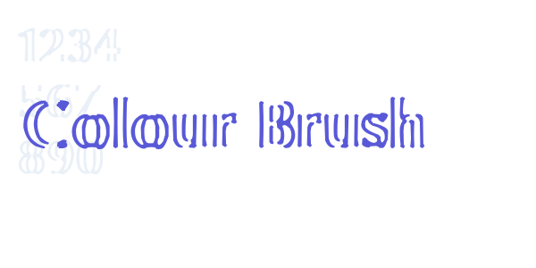 Colour Brush font free