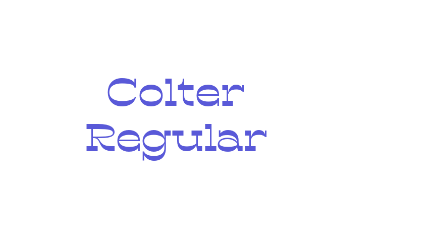 Colter Regular Font Download