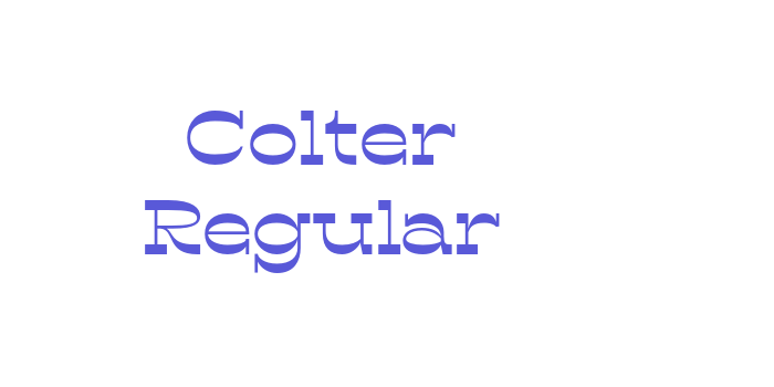 Colter Regular Font Download