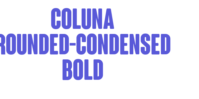 Coluna Rounded-Condensed Bold Font